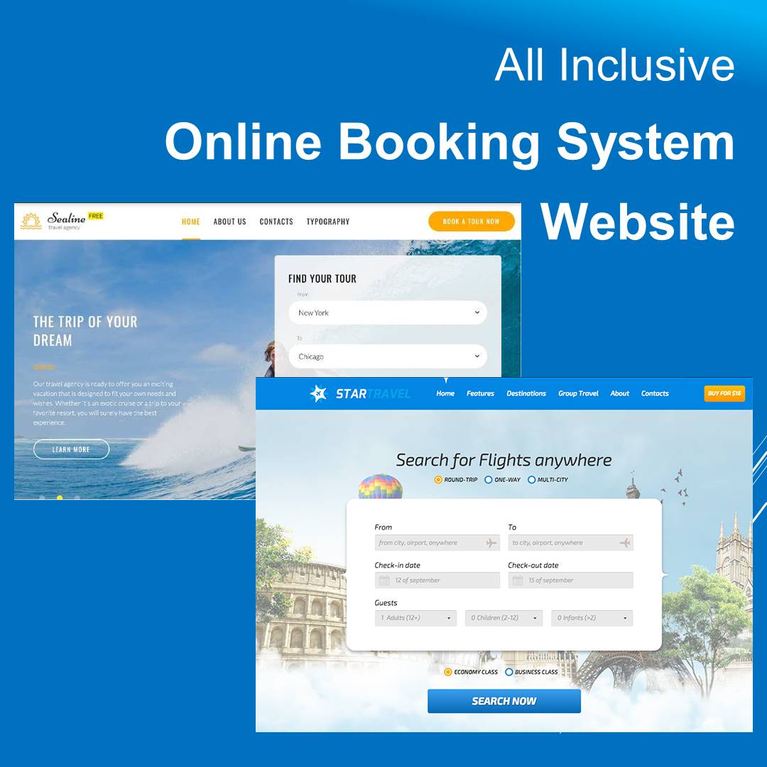 Online booking system website
